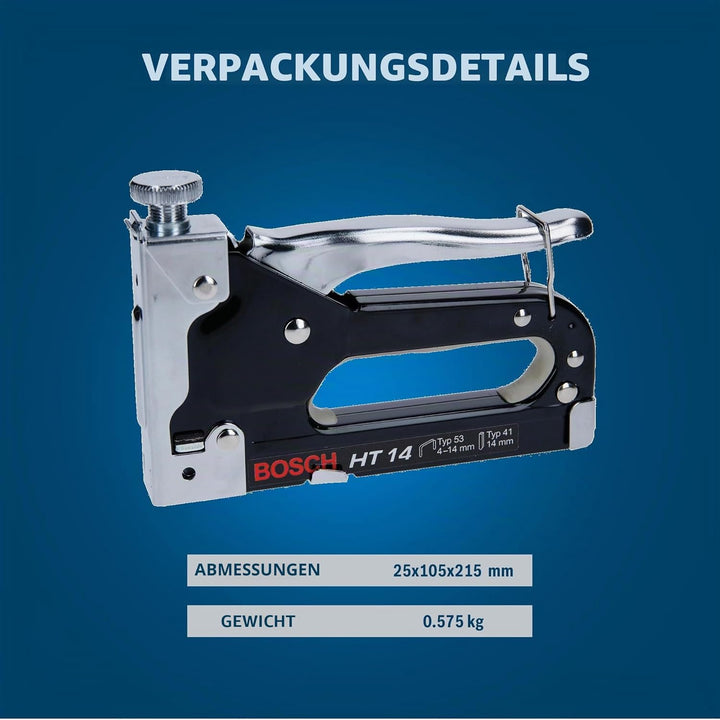 Bosch Professional Handtacker HT 14 (Holz, Klammertyp 53), Handtacker HT 14