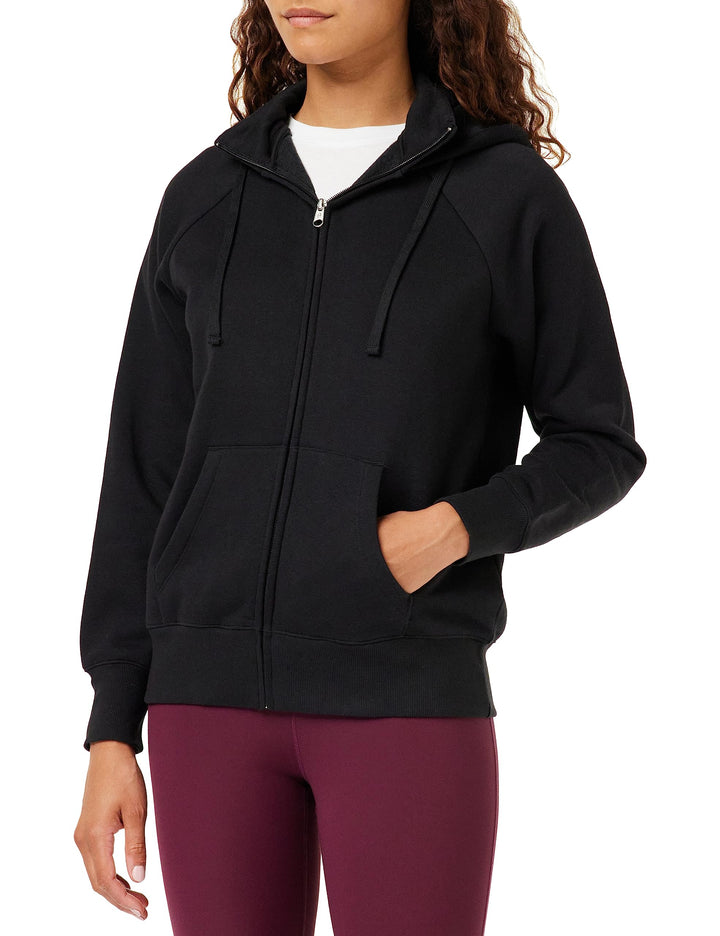Champion Damen Sport Tape Full Zip Kapuzenpullover XS Schwarz, XS Schwarz