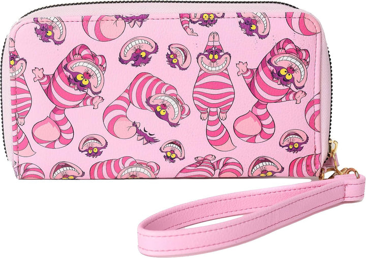 Disney Geldbörse mit Handgelenk, Mickey Minnie Mouse, Winnie Pooh, Reissverschluss, Clutch, Kunstled