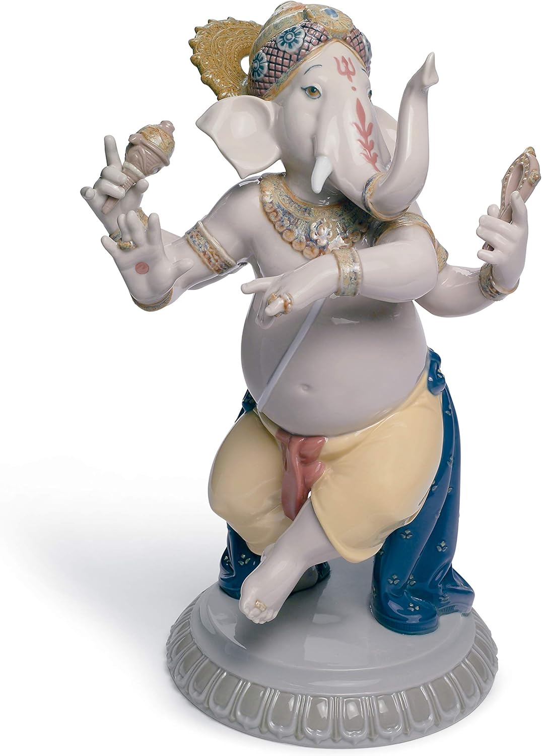 LLADRÓ Figur Tanzender Ganesha. Ganesha. Porzellan.