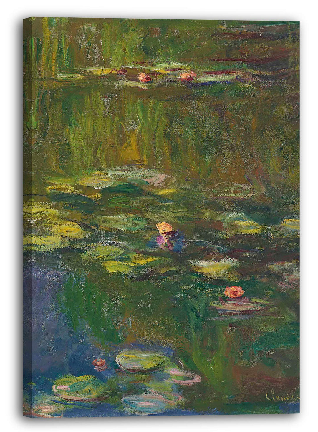 Printed Paintings Leinwand (60x80cm): Claude Monet - Der Seerosenteich 60x80 cm, 60x80 cm