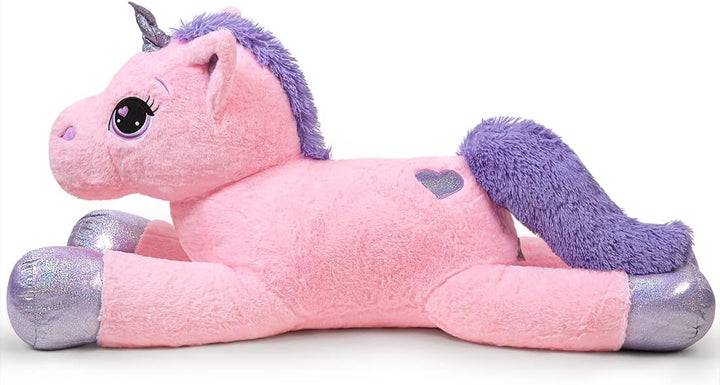 Yeqivo Riesen Einhorn Spielzeug Plüsch Grosses Regenbogen Lila Einhorn Kuscheltier Schöne Einhorn Ge