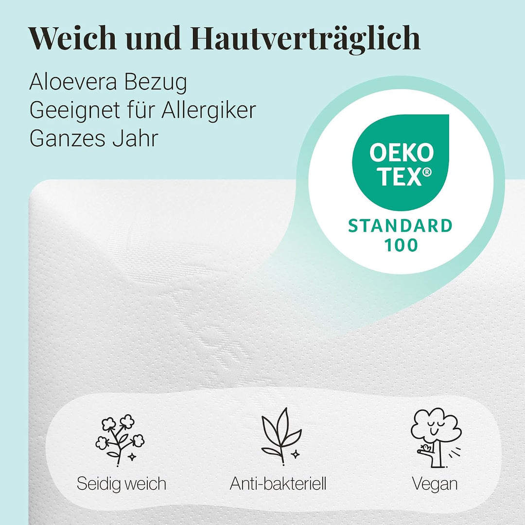 Snooze Project - 70 x 200 x 6 cm Matratzen Topper - Visco-Foam Weich - 6cm Höhe - Memory-Schaum RG 5