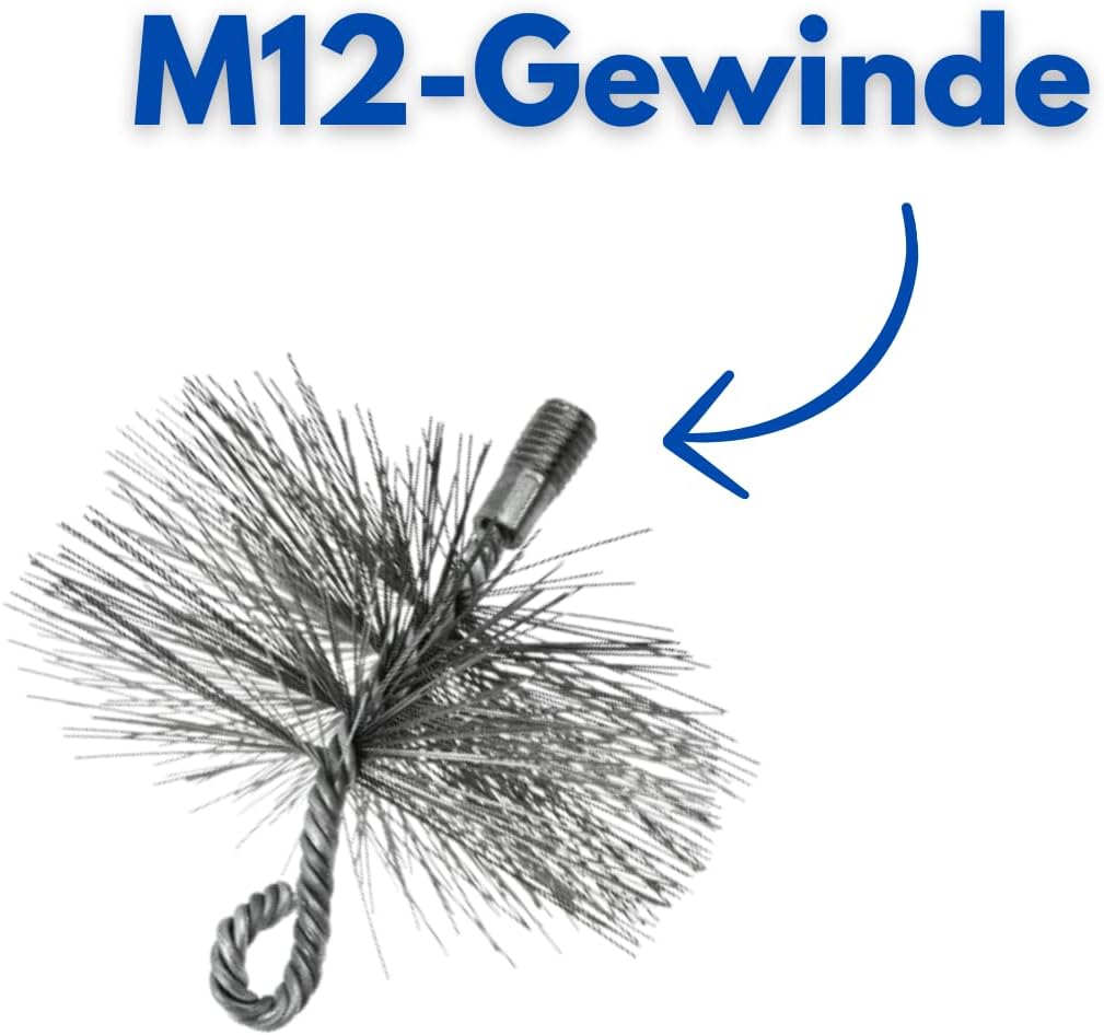 pokm toolsmarket - Reinigungsset Schornsteinbesen Set Kaminbürste Kaminbesen + Zugseil PP-Seil 12m +