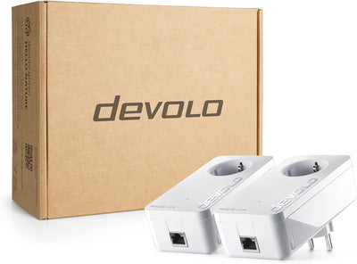 devolo 8413 Magic 2 LAN Starter Kit, LAN Powerline Adapter -bis 2.400 Mbit/s, ideal für Gaming & Hom