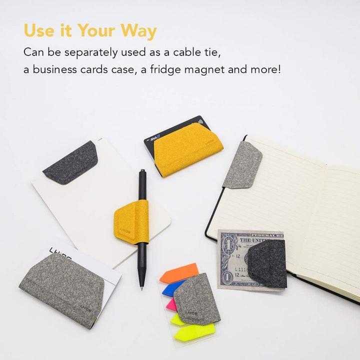 LHiDS Schreibmappe DIN A4 Klemmbrett Mappe, Multifunktionale Magnettafel mit Visitenkarte Halter & P