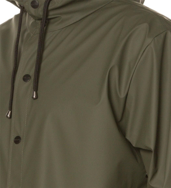 RAINS Herren Long Jacket Regenmantel Extra Small/Small (Herstellergrösse: Extra Small/Small) Grn (Gr
