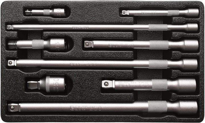 BGS 2253 | Kippverlängerungs-Satz | 6,3 mm (1/4"), 10 mm (3/8"), 12,5 mm (1/2") | 9-tlg. 25 x 7.5 x