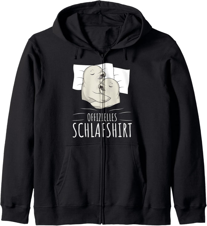 Offizielles Schlafshirt Robbe Schlafen Robben Kapuzenjacke