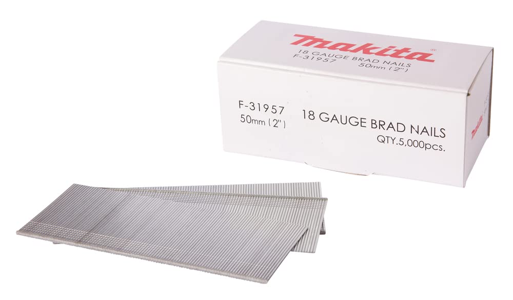 Makita 50 mm Nägel für Druckluft Nagler AF505 - 5000 Stück Stauchkopfnägel F-31957, 24x300 mm Single