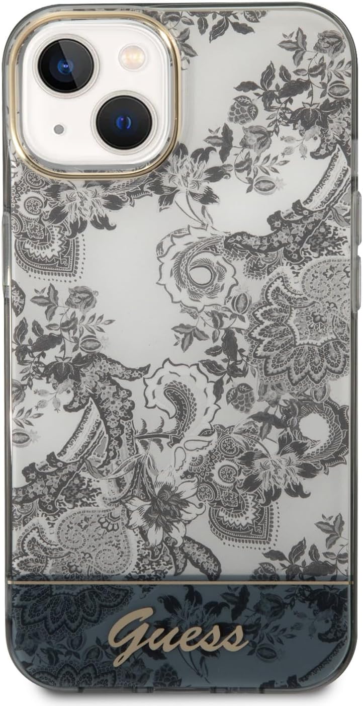 Guess GUHCP14MHGPLHG Hülle für iPhone 14 Plus 6,7" grau/Grey hardcase Porcelain Collection