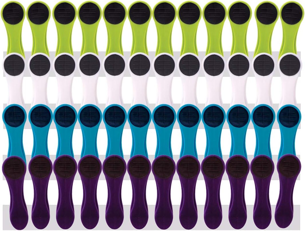 96 Wäscheklammern Soft Grip Softgrip Soft Touch Softtouch (Weiss, Blau, Grün, Lila) und 1 Wäscheklam