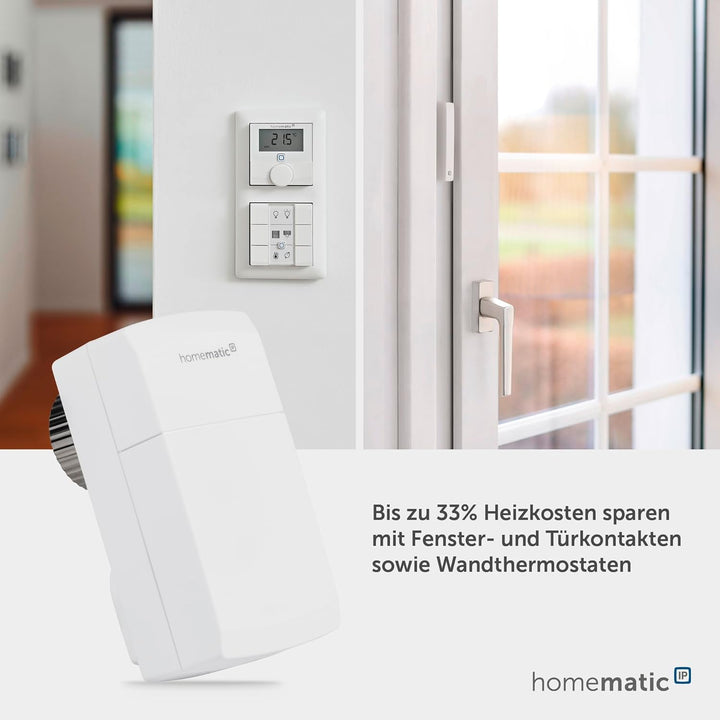 Homematic IP Smart Home Heizkörperthermostat – kompakt, digitaler Thermostat Heizung, Heizungsthermo