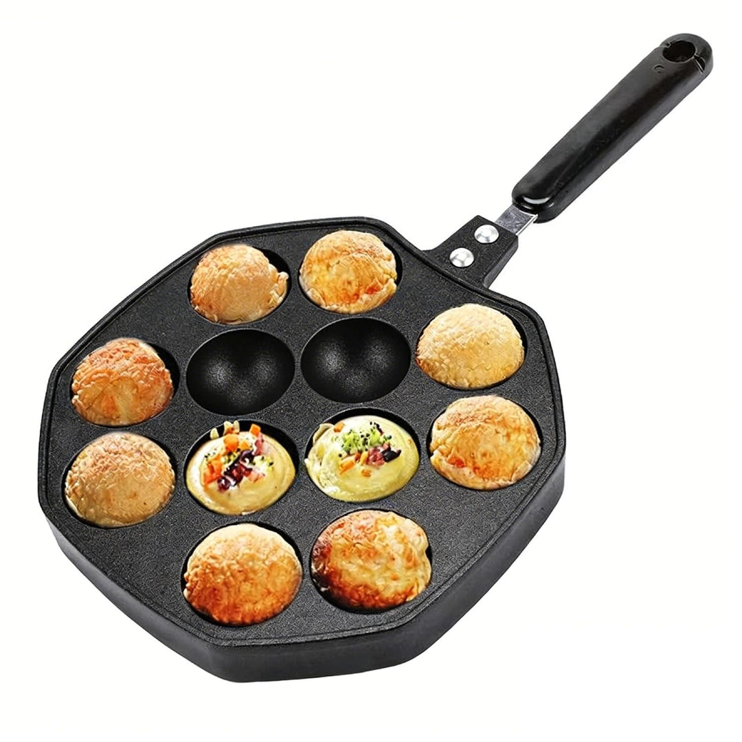 Takoyaki Grillpfanne 12 Löcher Takoyaki Pfanne Aluminium Antihaft Takoyaki Maker Octopus Pellets Pla
