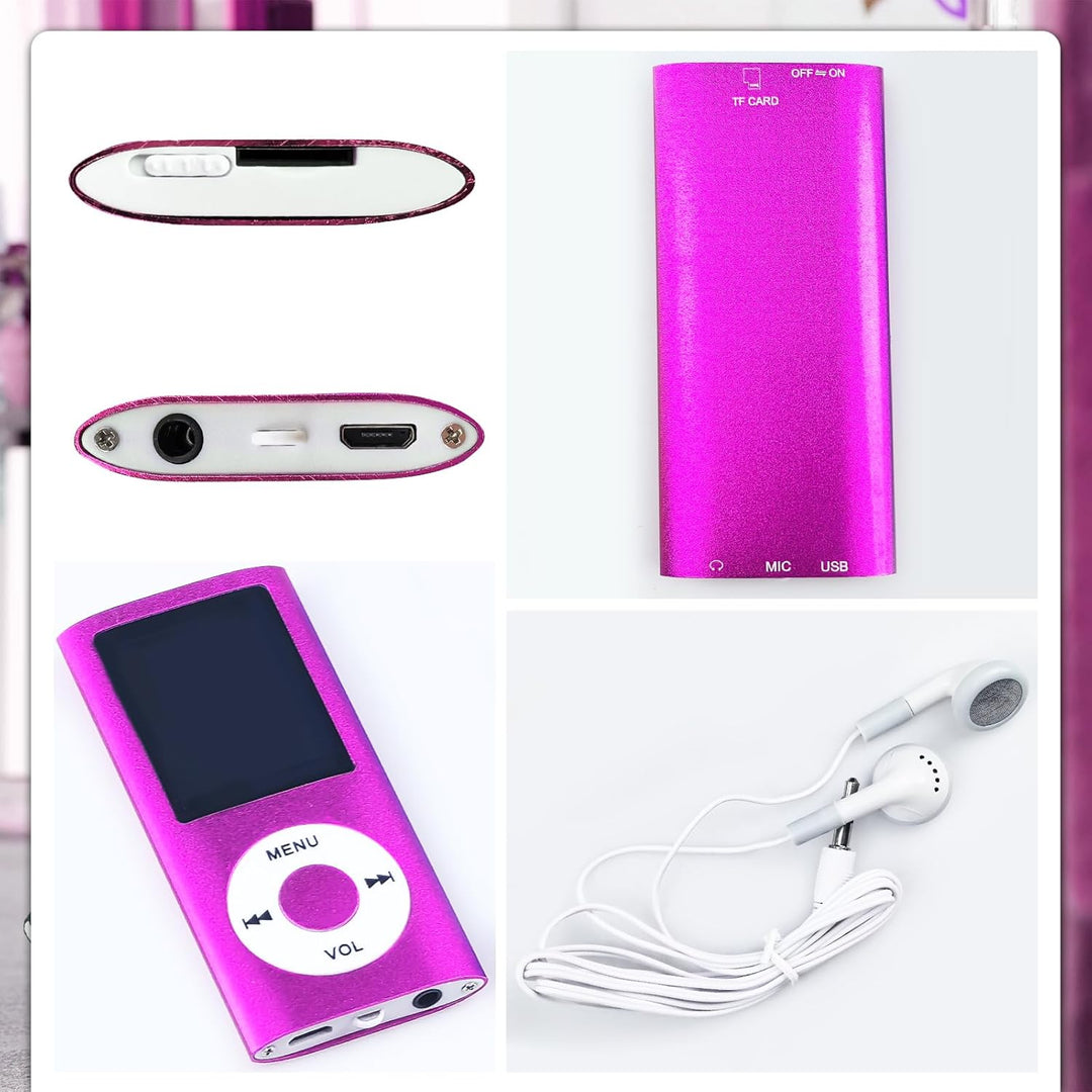 MP3-Player/MP4-Player Bluetooth 5.0, 1.8" Tragbarer HiFi-Musikplayer mit Verlustfreiem Sound und Lau