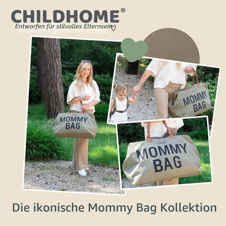 CHILDHOME Mommy Bag, Wickeltasche, Mutterschaft, Reisetasche, grosse Kapazität, Wickelunterlage, ver