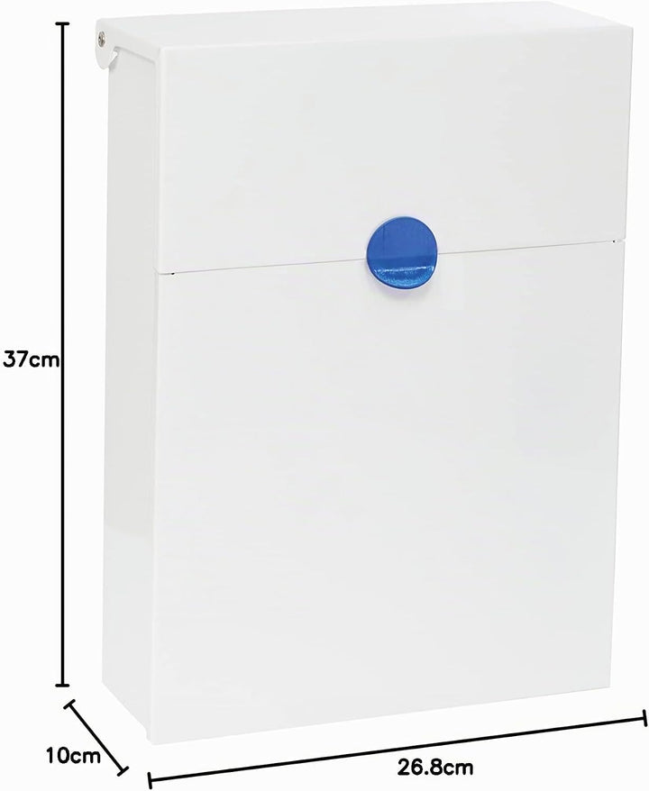 ARREGUI Tondo M E6731-BLU Briefkasten aus Verzinktem Stahl, Grösse M (DIN A4 Post), mit ihrer Hausnu