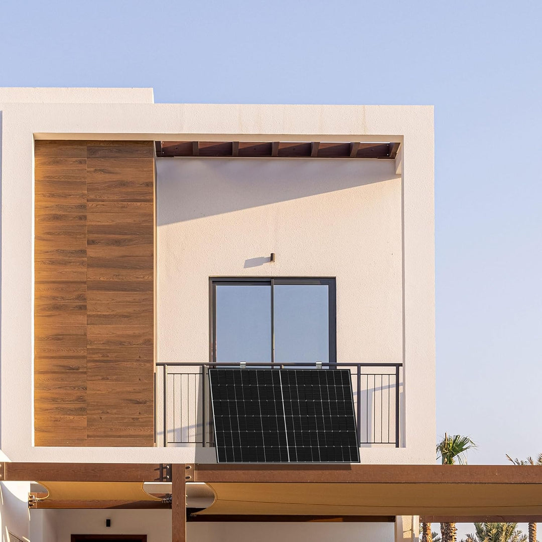 ALLDREI® Solarpanel 440wx4 Bifazial Glas, Solarmodul 1760w für Balkonkraftwerk, PV Panel für Photovo