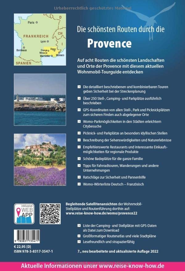 Reise Know-How Wohnmobil-Tourguide Provence mit Seealpen und Côte d’Azur: Die schönsten Routen, Tasc