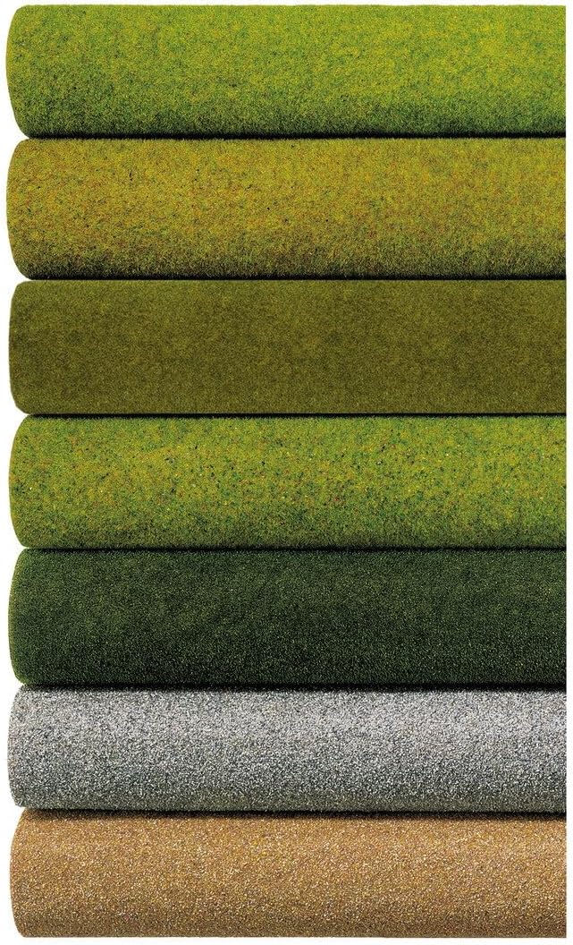 NOCH® Grasmatte „Wiese“, mit Modellbau Gras, 120 x 60 cm für die Spurweiten H0, N, Z ideal für ländl