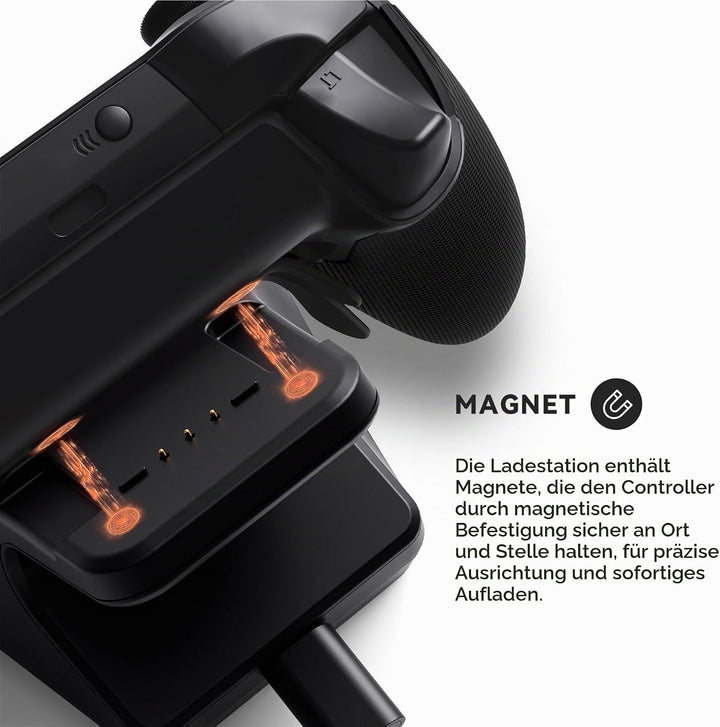 Ladestation für Xbox Elite Series 2 Controller, Magnetische Ladegerät Dock Zubehör für Xbox Elite Se