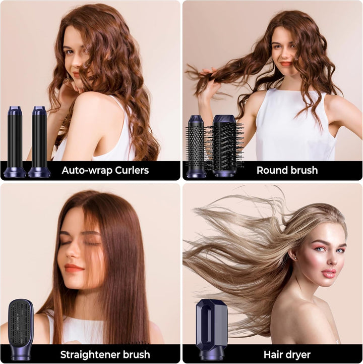 Hair Styler OKWRAP Airstyler set 6 In 1 Mit Rundbürstenföhn Haarstyler Warmluftbürste Thermal Brush