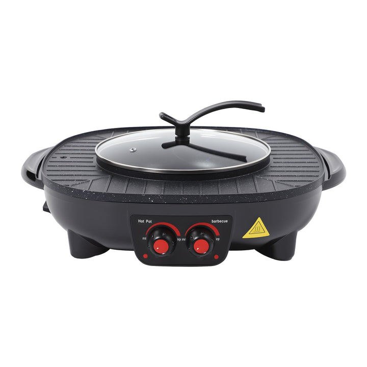 2-in-1 Grill-Hotpot 2000 W, 3 L Fassungsvermögen, für 5–6 Personen – elektrischer Tischgrill und Hot