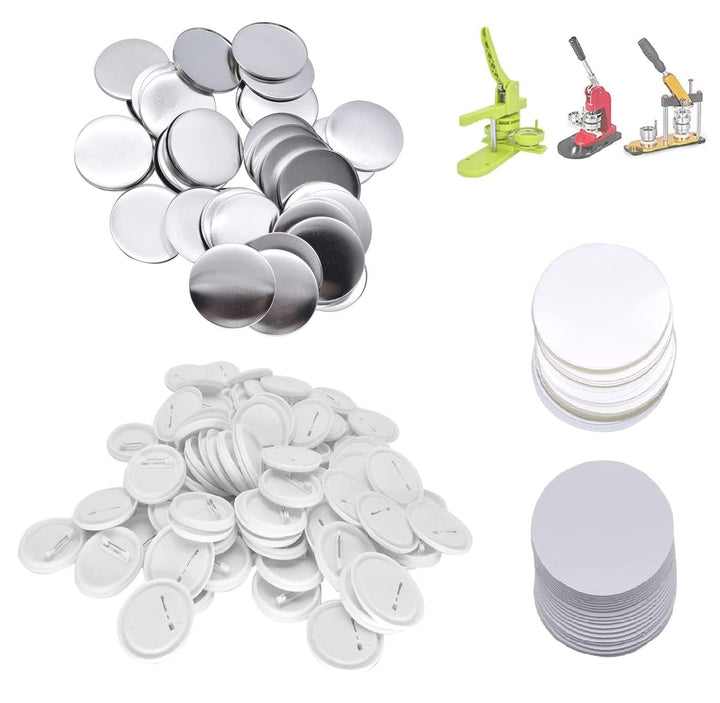 Buttonrohlinge, 200er Set 32mm DIY Pins Buttons Design EIN Abzeichen, Buttons Selber Machen, Button-