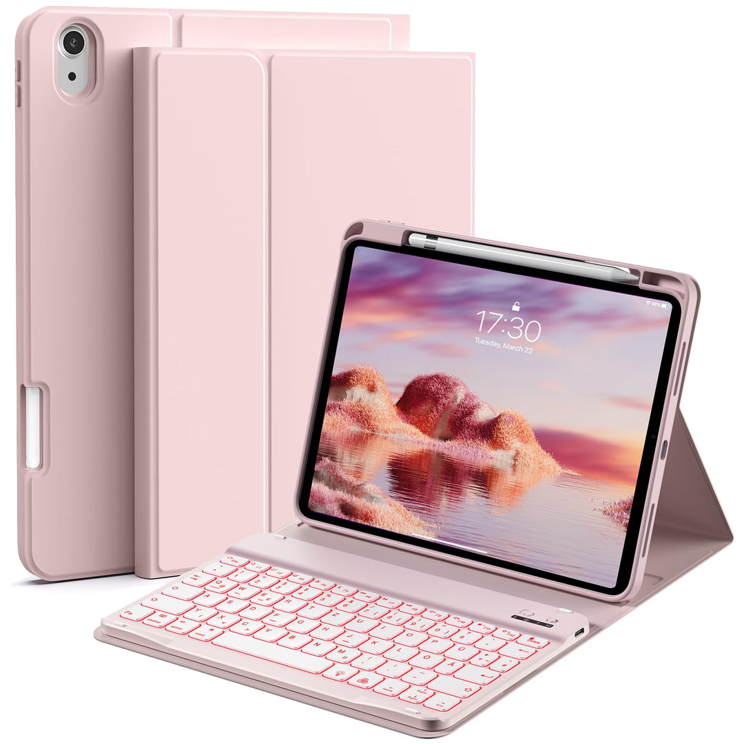 Tastatur mit Hülle für iPad 11. Generation 2025 11 Zoll A16/ iPad 10. Generation 2022 10,9 Zoll Hüll