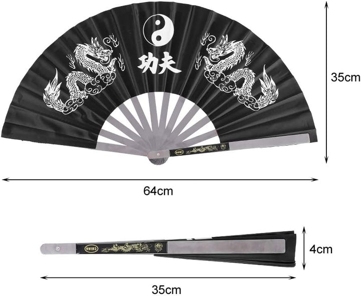 VGEBY1 Tai Chi Fächer, Faltbare Kung Fu Fan Edelstahl Fester Chinese Tai Chi Hand Fächer für Art Dek
