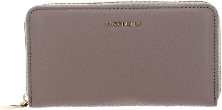 Coccinelle Metallic Soft - Geldbörse 7cc 18 cm warm Taupe