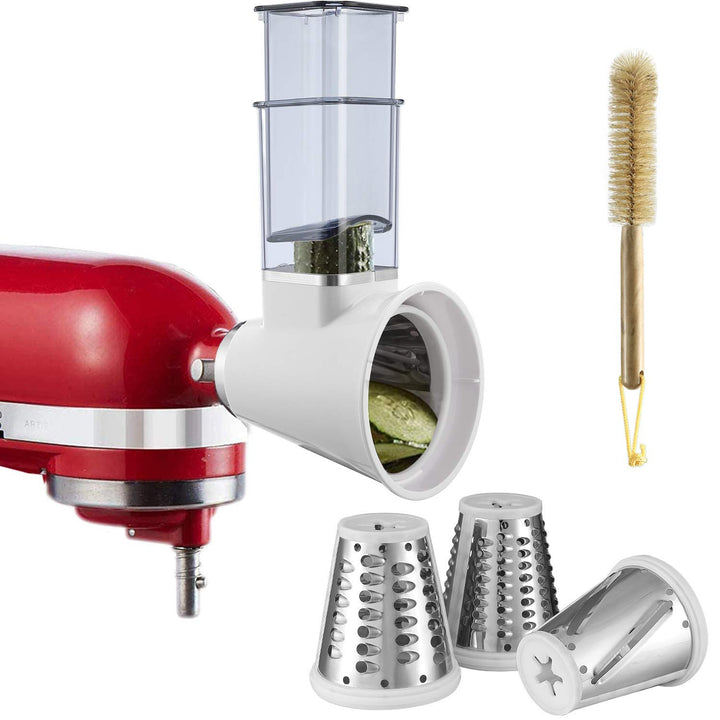 Zerkleinerer-Aufsatz für KitchenAid/PHISINIC Küchenmaschine, Gemüsezerkleinerer, Käsereibe, Salatsch
