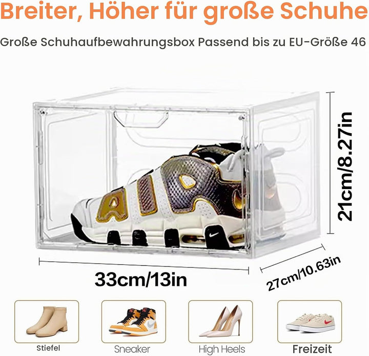Schuhboxen Organizer-Schuhkartons durchsichtig,Transparent Schuhaufbewahrung für Sneakers und Turnsc