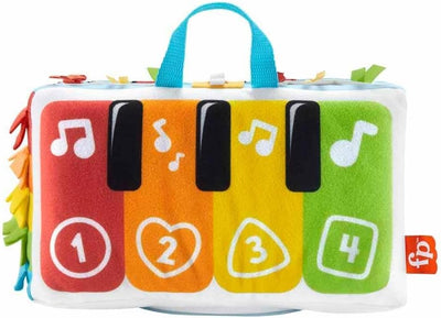 FISHER-PRICE Kick & Play Soft Piano - Weiches und tragbares Pianospielzeug, mitwachsendes Design, bu