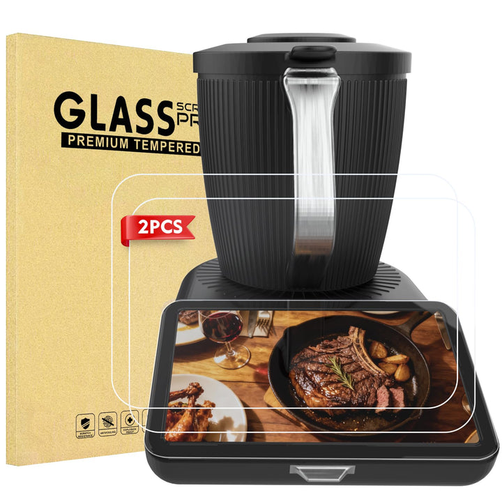 HAFOEEP 2-Stück Displayschutz für Thermomix TM7 Schutzfolie Schutzglas für Panzerglas tm7 Zubehör, U