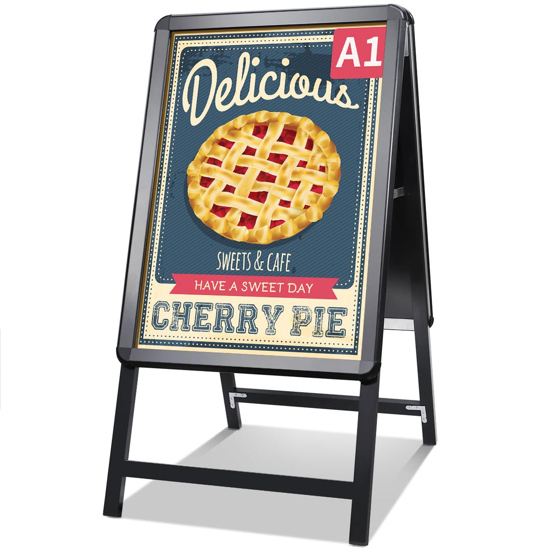 NewZeal Kundenstopper A1 beidseitig Plakatständer, Double Sided Display A-Board Poster Stand Sign Ho