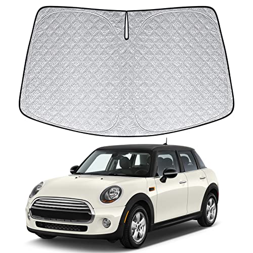 Auto Frontscheiben Sonnenblende Ersatz für Mini Cooper 2015-2024 F55 F56 F57, Faltbarer Sonnenschutz