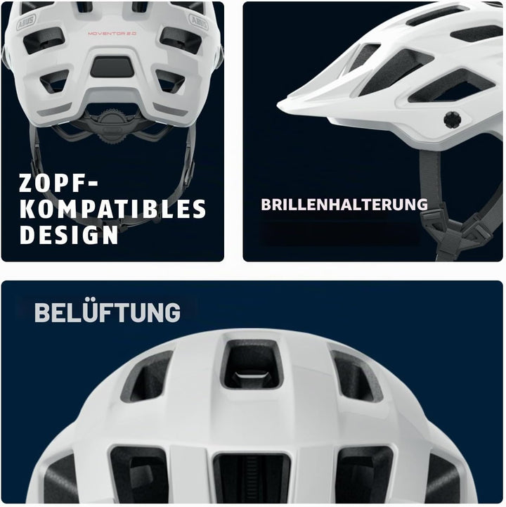 ABUS MTB-Helm Moventor 2.0 - komfortabler Fahrradhelm fürs Gelände - All-Mountain-Helm - für Damen u