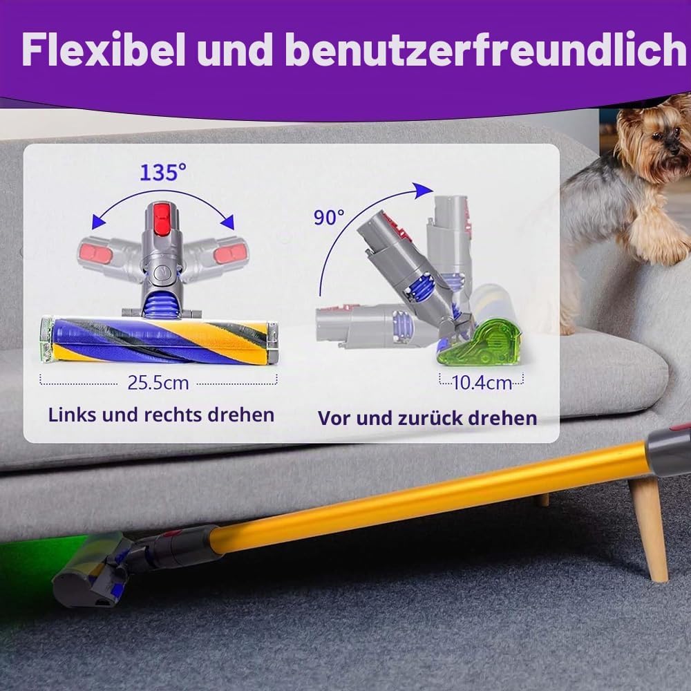 V12 Slim Softwalze Bürste für Dyson V12 Detect Slim/Digital Slim LED-Leuchten Ersatzteile, Elektrisc
