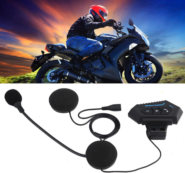 BuyWeek Motorradhelm Bluetooth Headsets, Motorrad Helm Gegensprechanlage Bluetooth V5.0 Motorradhelm