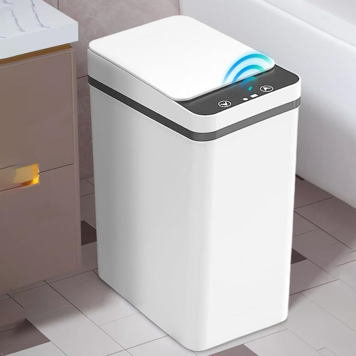 Mülleimer Bad 12L Sensor Kosmetikeimer - Mülleimer mit Sensor Technologie, Touchless & Wasserdicht -