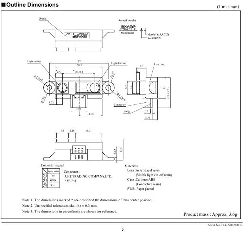 2 Stück IR-Sensor GP2Y0A21YK0F Messung Erkennung Entfernungssensor 10 bis 80 cm mit Kabel