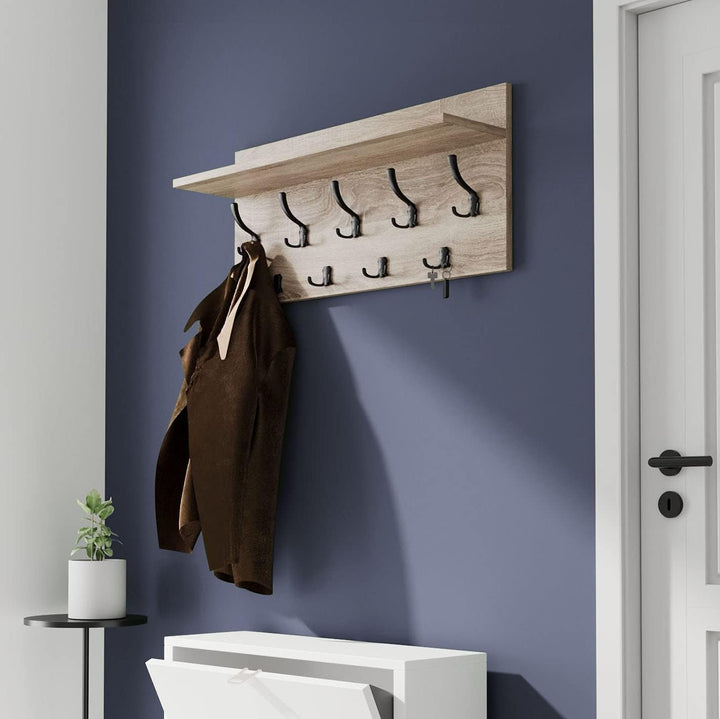 AKKE 40x70 | VERTI Garderobenpaneel Wandgarderobe Garderobe Wandpaneel Kleiderstange CHROM | TRÜFFEL