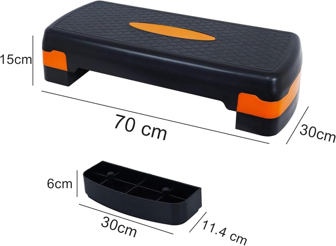 Steppbrett Fitness Aerobic Stepper Höhenverstellbar Step Bench Mit Stufen. Rutschfestes Trainingsger