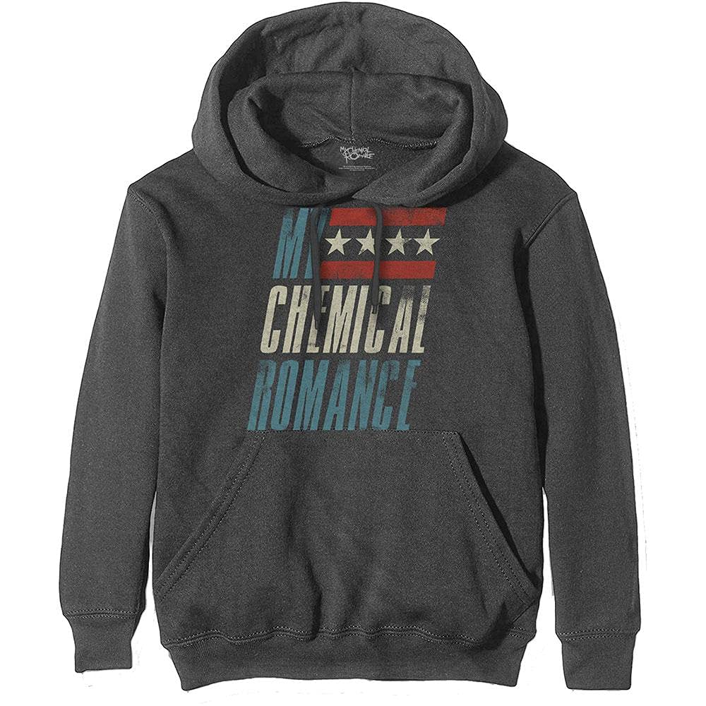 Rock Off My Chemical Romance Hoodie Raceway-Logo, offizieller Herren-Pullover in Anthrazit, XXL Char