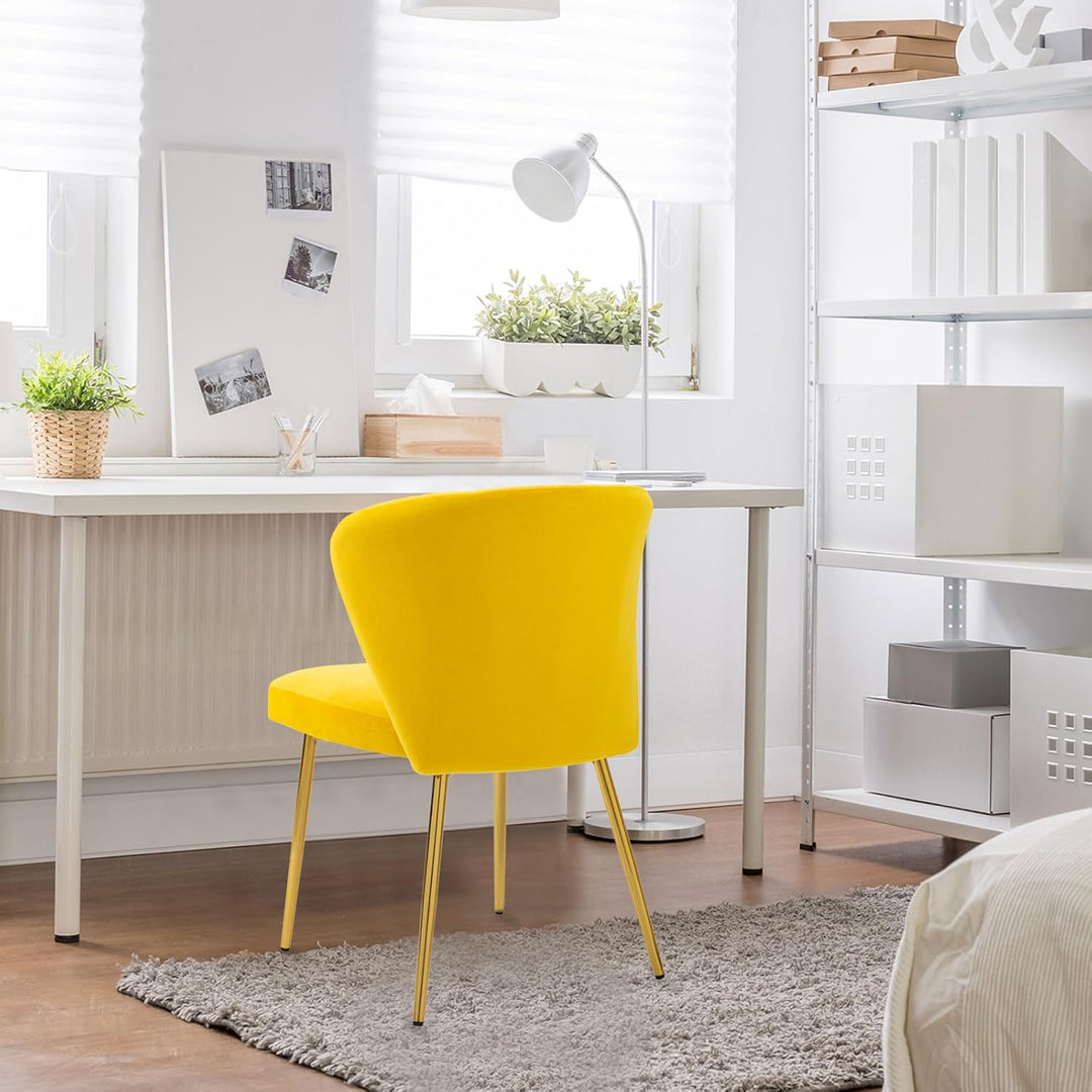 Sepnine Moderne Esszimmerstühle Samt, Küchenstuhl,Gepolsterter Sitzfläche aus Komfortschaum,mit Meta