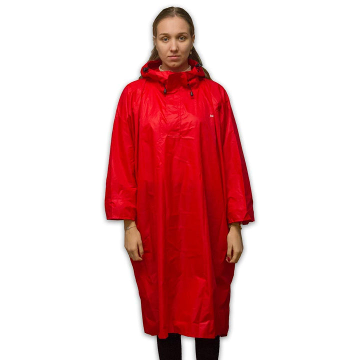 LOWLAND OUTDOOR Regenponcho - Wasserdicht (7000mm Wassersäule) L Rot, L Rot