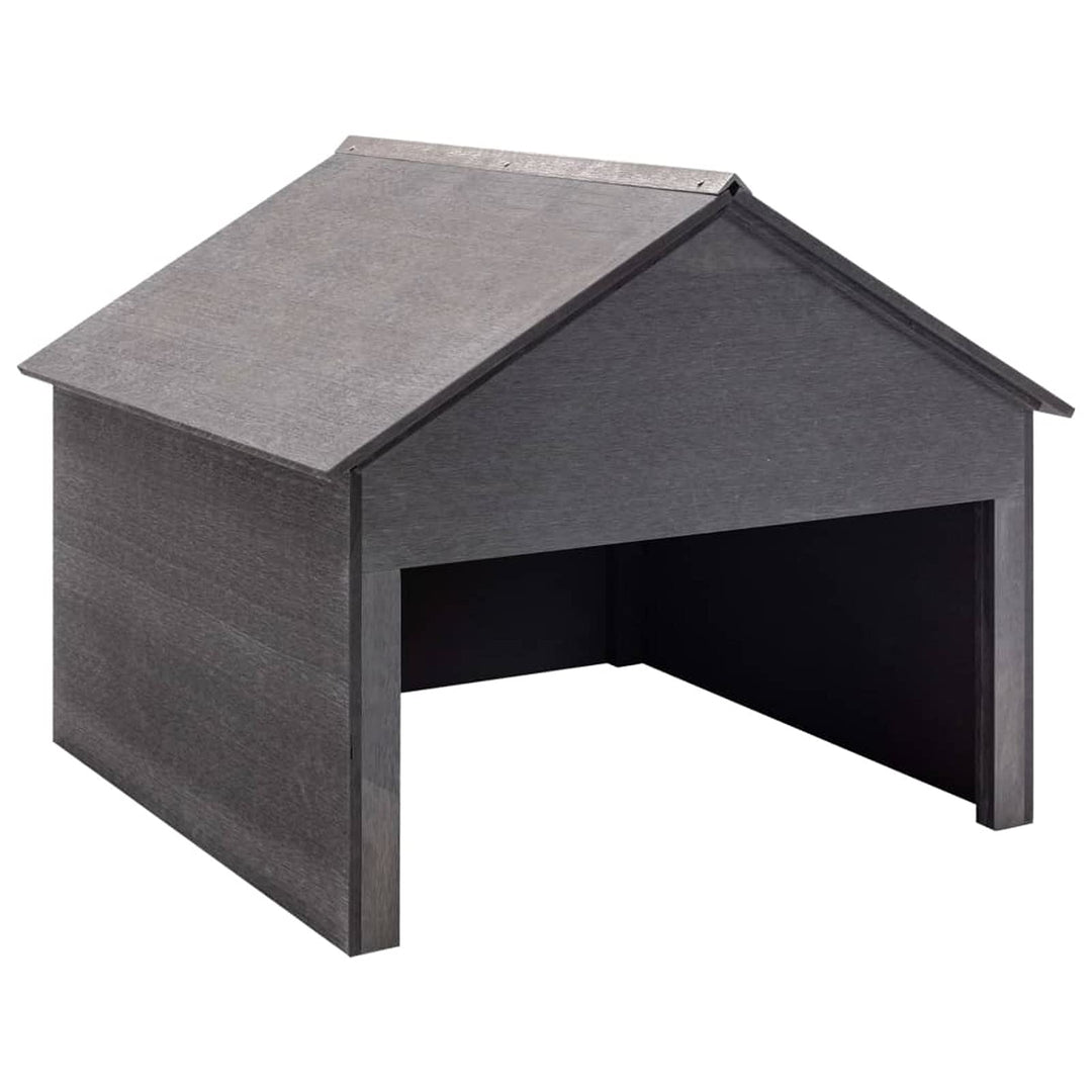 Mähroboter Garage, Überdachung, Grau, 80x80x70 cm, WPC