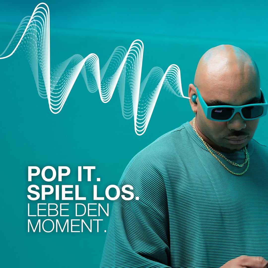 JLab Go Pop ANC In Ear Kopfhörer Bluetooth, Active Noise Cancelling kabellose Kopfhörer 24+ Std. Spi