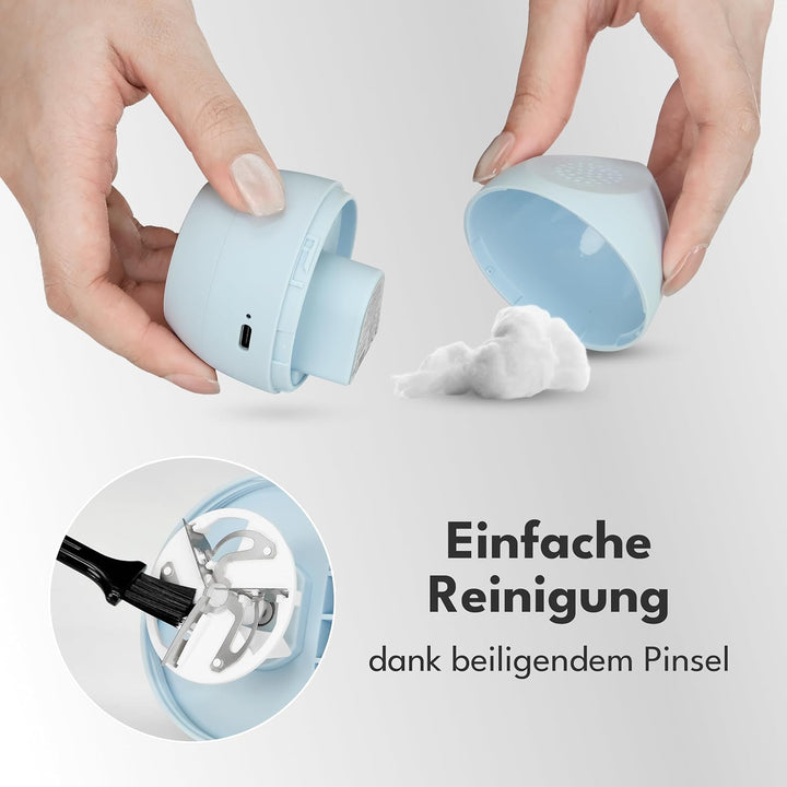 LEBENLANG Mini Fusselrasierer Elektrisch - Inkl. Ersatzklingen & Reinigungspinsel I Entfussler Fluse